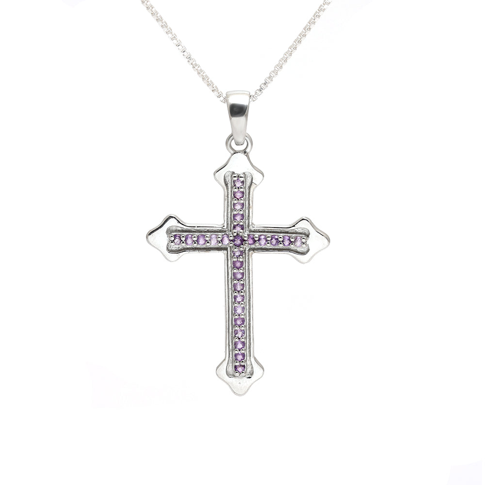 Strieborný Prívesok s Brazílskym Ametystom 2 