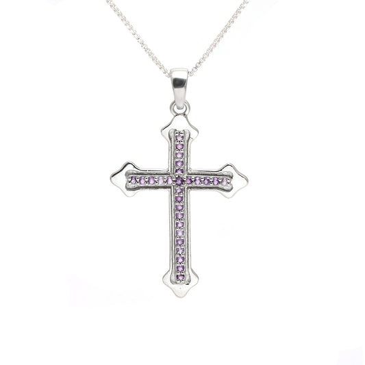 Strieborný Prívesok s Brazílskym Ametystom