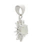 Strieborný Prívesok s Dúhovým Mesačným Kameňom a Bielym Topásom