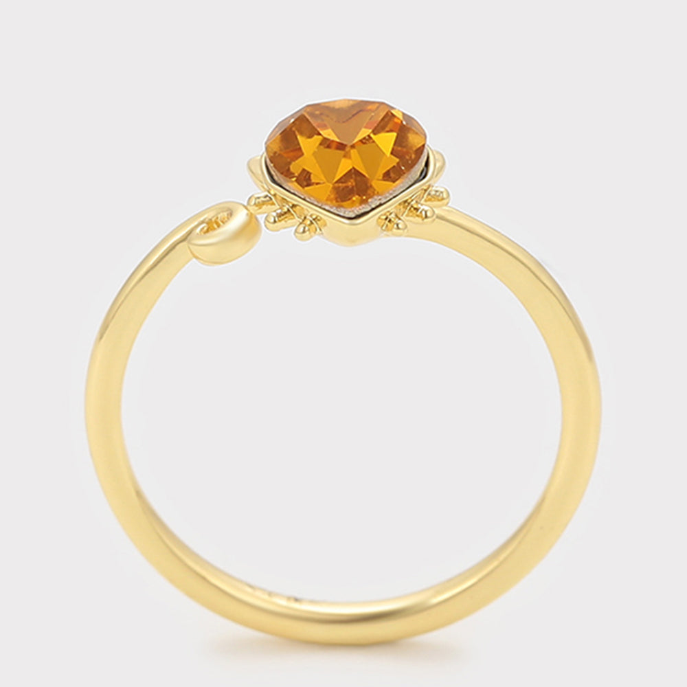 Pozlátený Zliatinový Prsteň s so Žltým Emporia® Krištáľom
