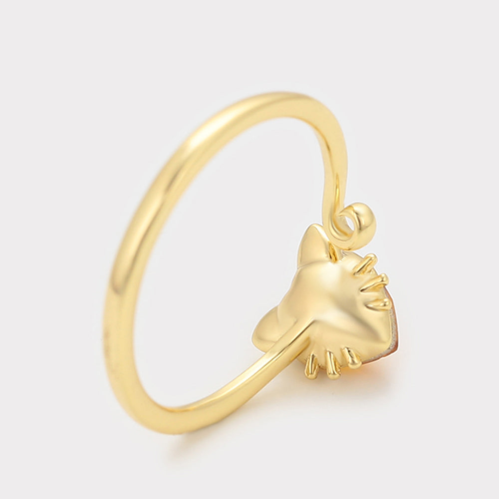 Pozlátený Zliatinový Prsteň s so Žltým Emporia® Krištáľom