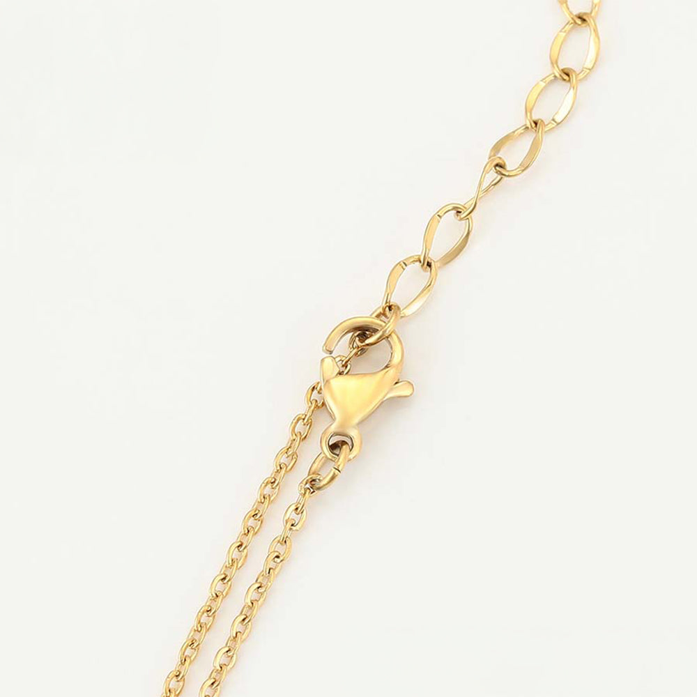 Pozlátený Zliatinový Náhrdelník s Ružovým Emporia® Krištáľom 4 