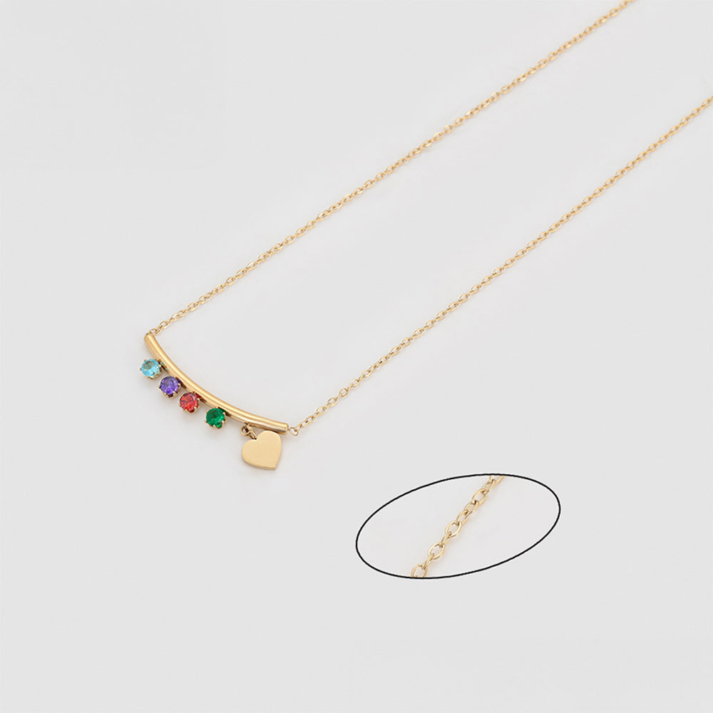 Pozlátený Zliatinový Náhrdelník s Červeným Emporia® Krištáľom a so Zeleným Emporia® Krištáľom