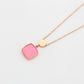 Pozlátený Zliatinový Náhrdelník s Ružovým Emporia® Krištáľom