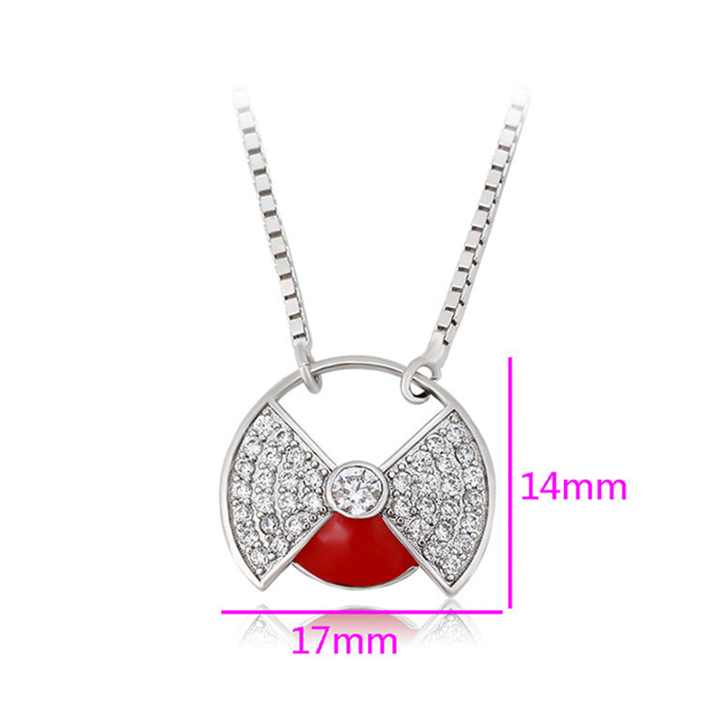 Pozlátený Zliatinový Náhrdelník s Červeným Emporia® Krištáľom