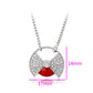 Pozlátený Zliatinový Náhrdelník s Červeným Emporia® Krištáľom
