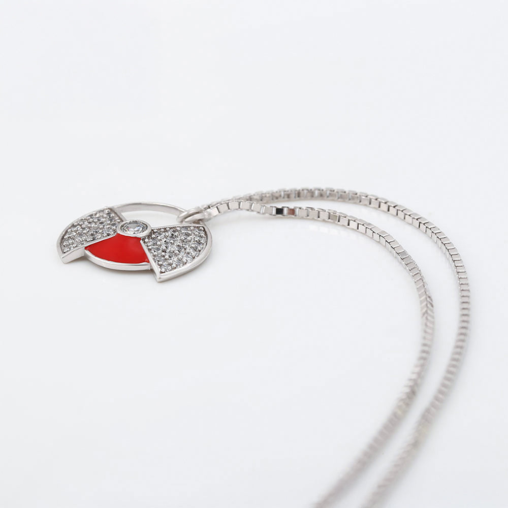 Pozlátený Zliatinový Náhrdelník s Červeným Emporia® Krištáľom 5 