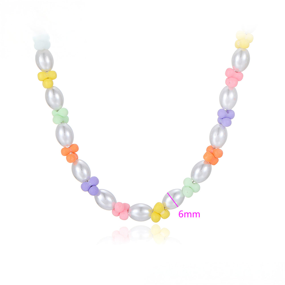 Pozlátený Zliatinový Náhrdelník s Sklenená perla 3 