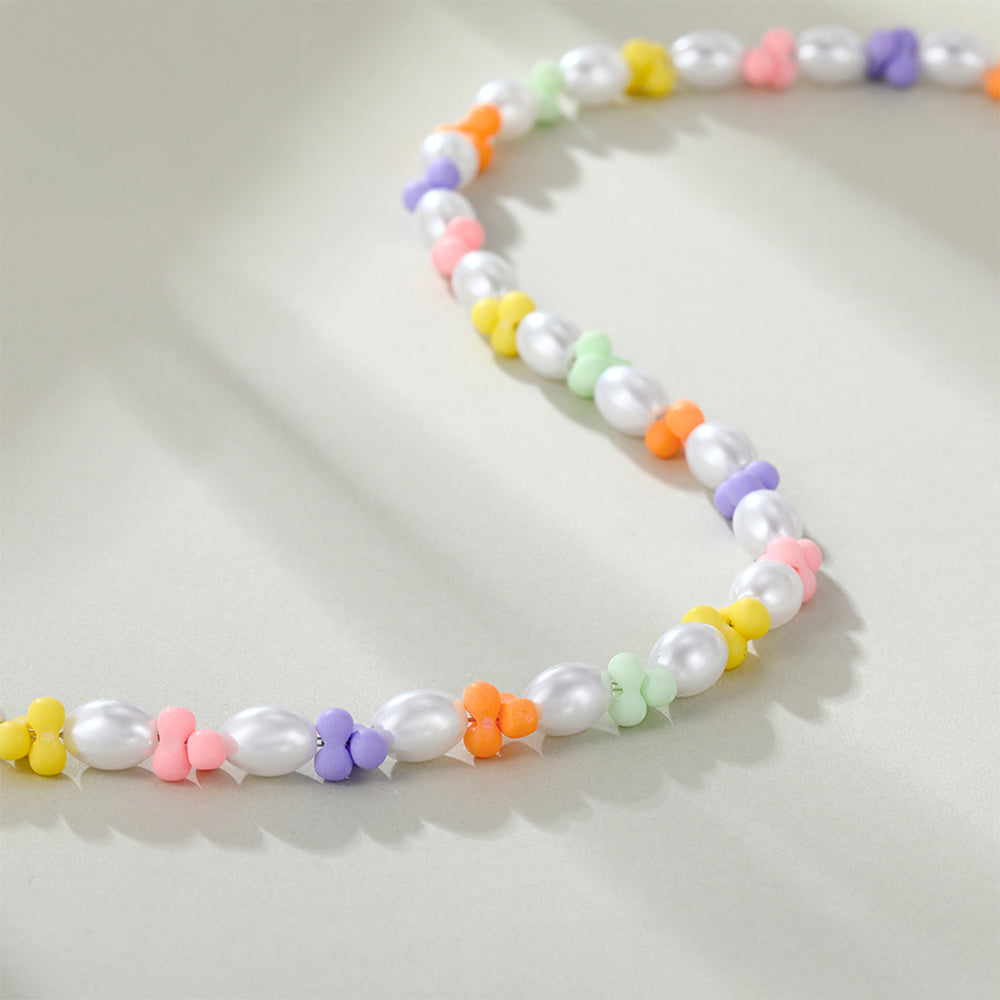 Pozlátený Zliatinový Náhrdelník s Sklenená perla