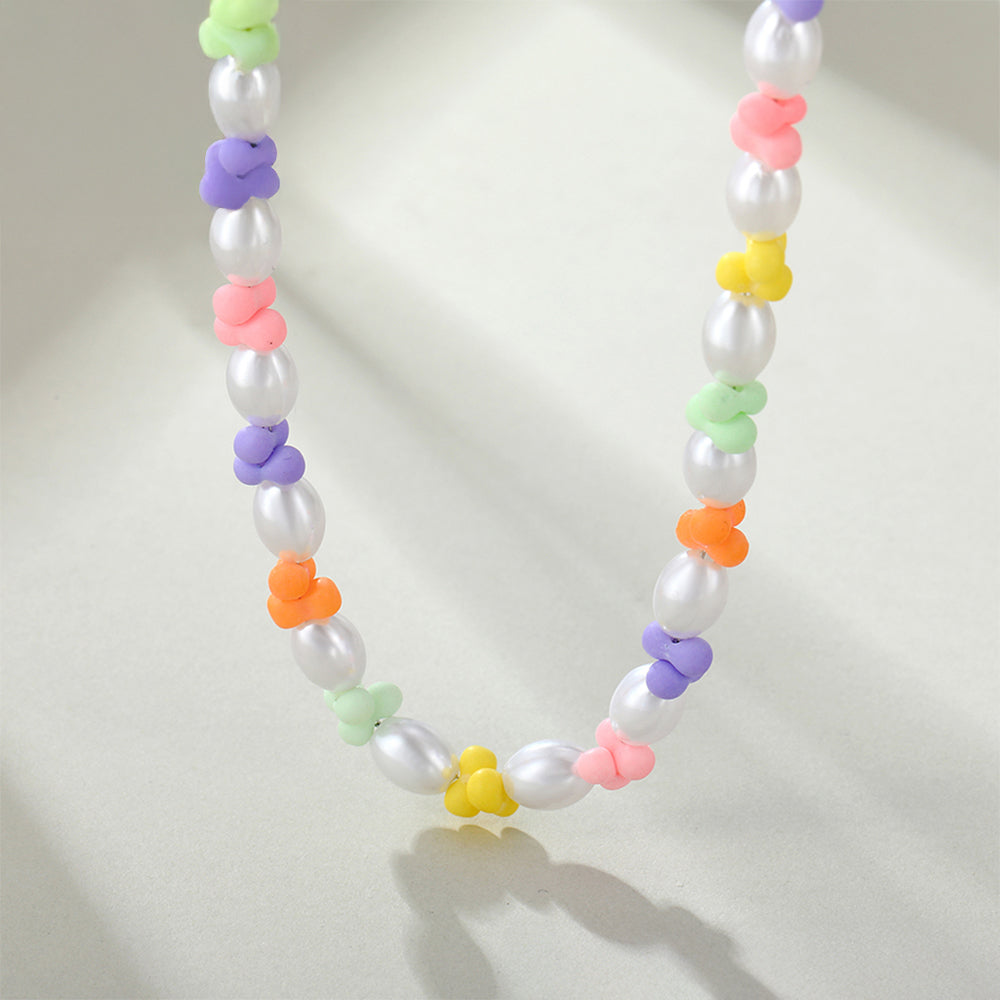 Pozlátený Zliatinový Náhrdelník s Sklenená perla