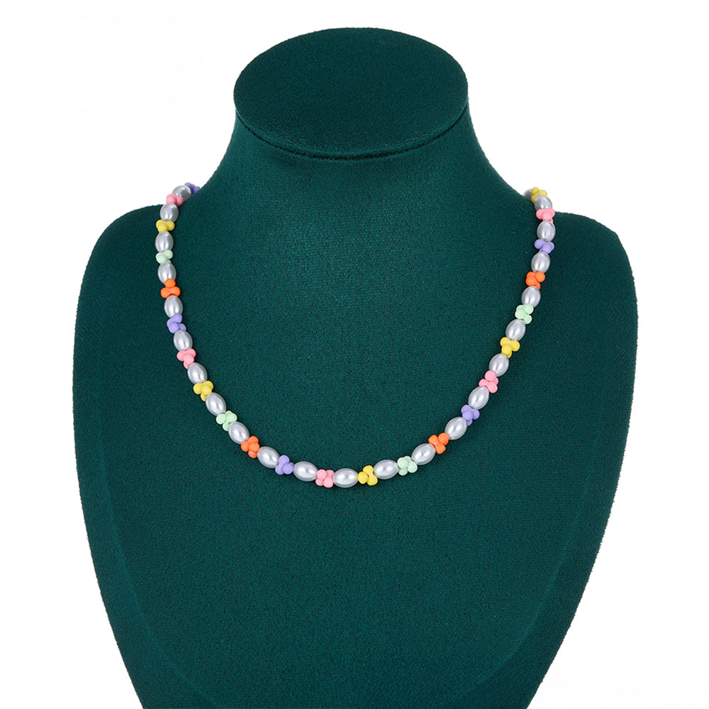 Pozlátený Zliatinový Náhrdelník s Sklenená perla