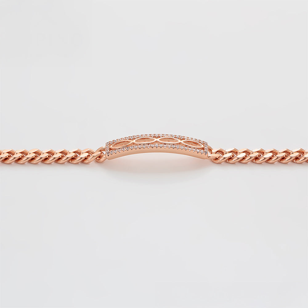 Pozlátený Zliatinový Náramok s Bielym Emporia® Krištáľom 7 