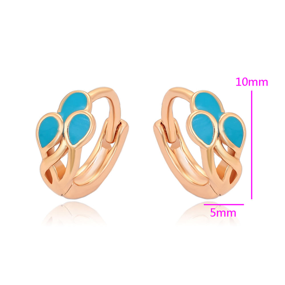 Pozlátené Zliatinové Náušnice s Modrým Emporia® Krištáľom