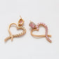 Pozlátené Zliatinové Náušnice s Ružovým Emporia® Krištáľom