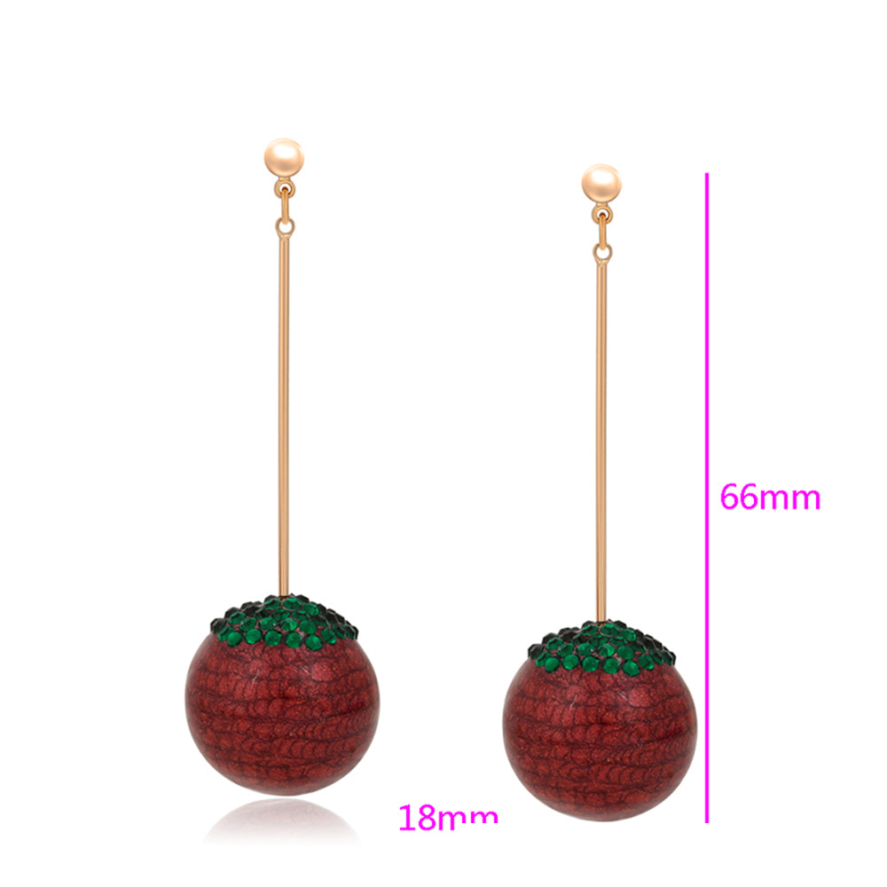 Pozlátené Zliatinové Náušnice s so Zeleným Emporia® Krištáľom