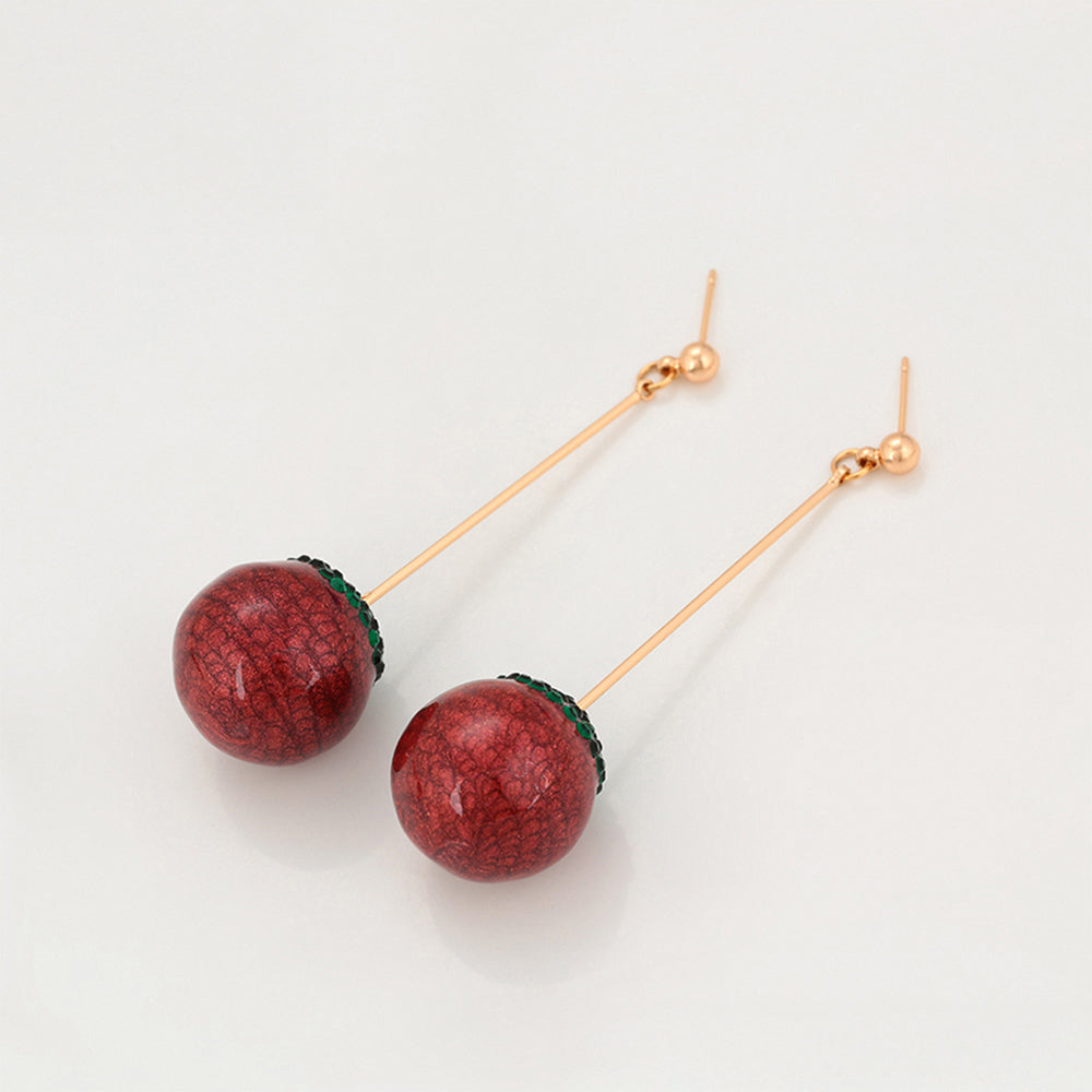 Pozlátené Zliatinové Náušnice s so Zeleným Emporia® Krištáľom