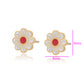 Pozlátené Zliatinové Náušnice s so Smaltom