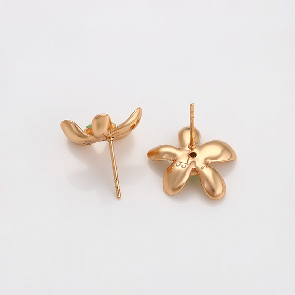 Pozlátené Zliatinové Náušnice s Modrým Emporia® Krištáľom 7 