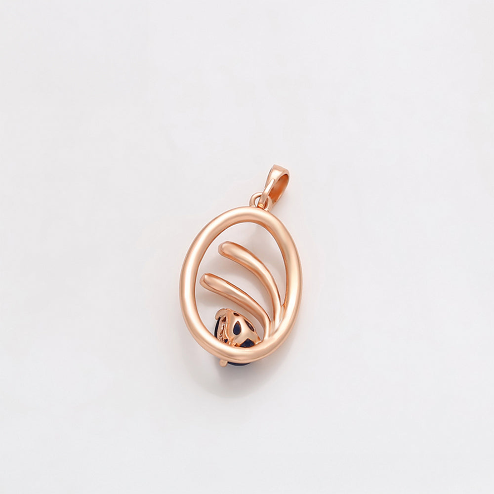 Pozlátený Zliatinový Prívesok s Modrým Emporia® Krištáľom 7 