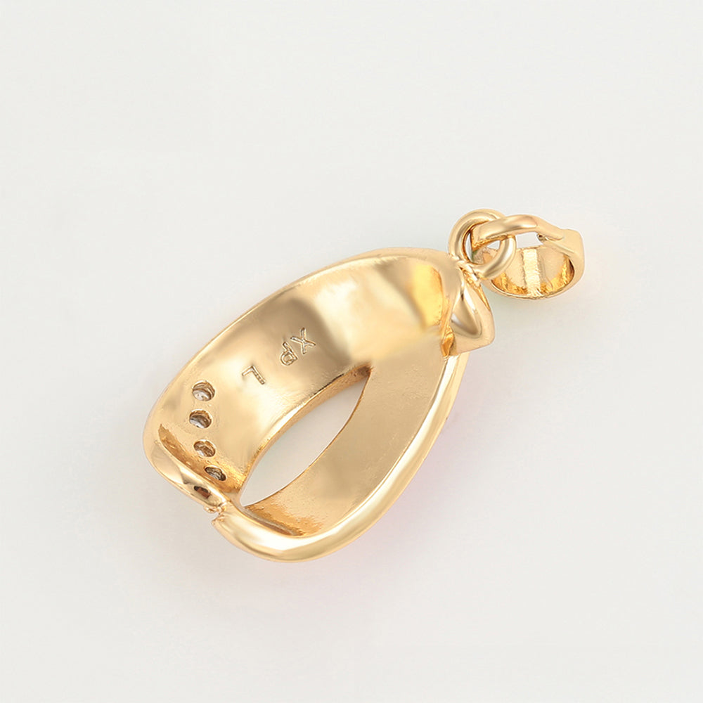 Pozlátený Zliatinový Prívesok s so Smaltom a Bielym Emporia® Krištáľom 7 