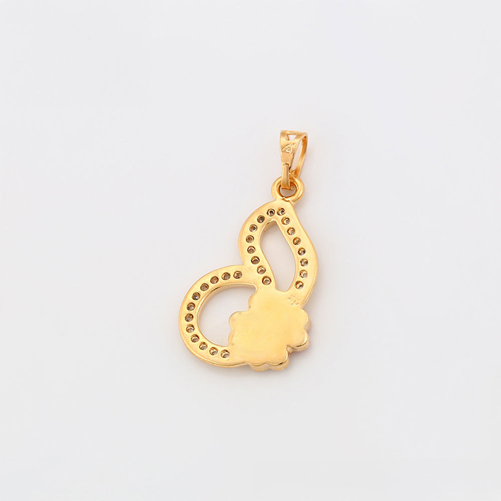 Pozlátený Zliatinový Prívesok s so Smaltom a Bielym Emporia® Krištáľom 5 