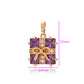Pozlátený Zliatinový Prívesok s Fialovým Emporia® Krištáľom