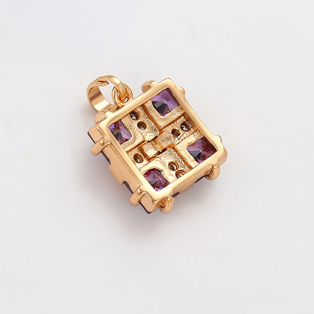 Pozlátený Zliatinový Prívesok s Fialovým Emporia® Krištáľom