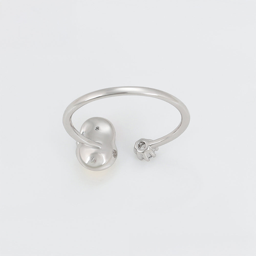 Pozlátený Zliatinový Prsteň s Červeným Emporia® Krištáľom a Bielym Emporia® Krištáľom 7 