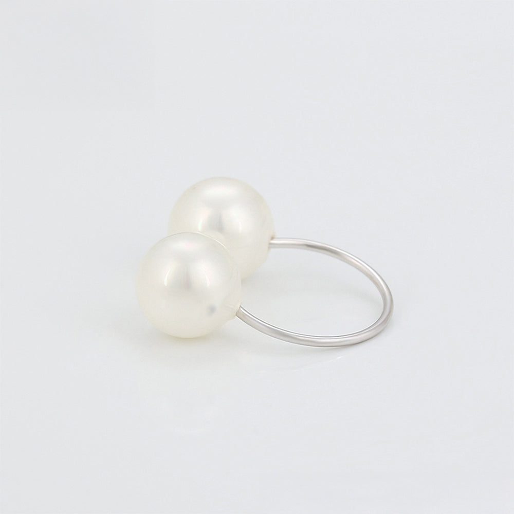 Pozlátený Zliatinový Prsteň s Sklenená perla