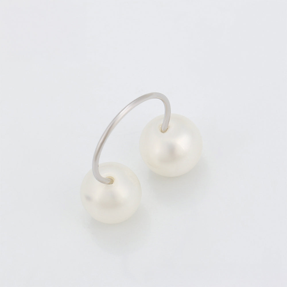 Pozlátený Zliatinový Prsteň s Sklenená perla 7 