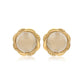 Pozlátené Zliatinové Náušnice s Bielym Emporia® Krištáľom
