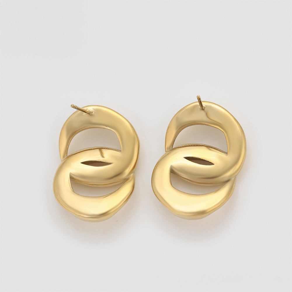 Pozlátené Zliatinové Náušnice