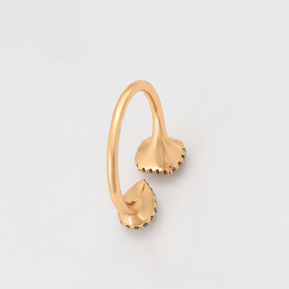 Pozlátený Zliatinový Prsteň s Modrým Emporia® Krištáľom a Bielym Emporia® Krištáľom 5 