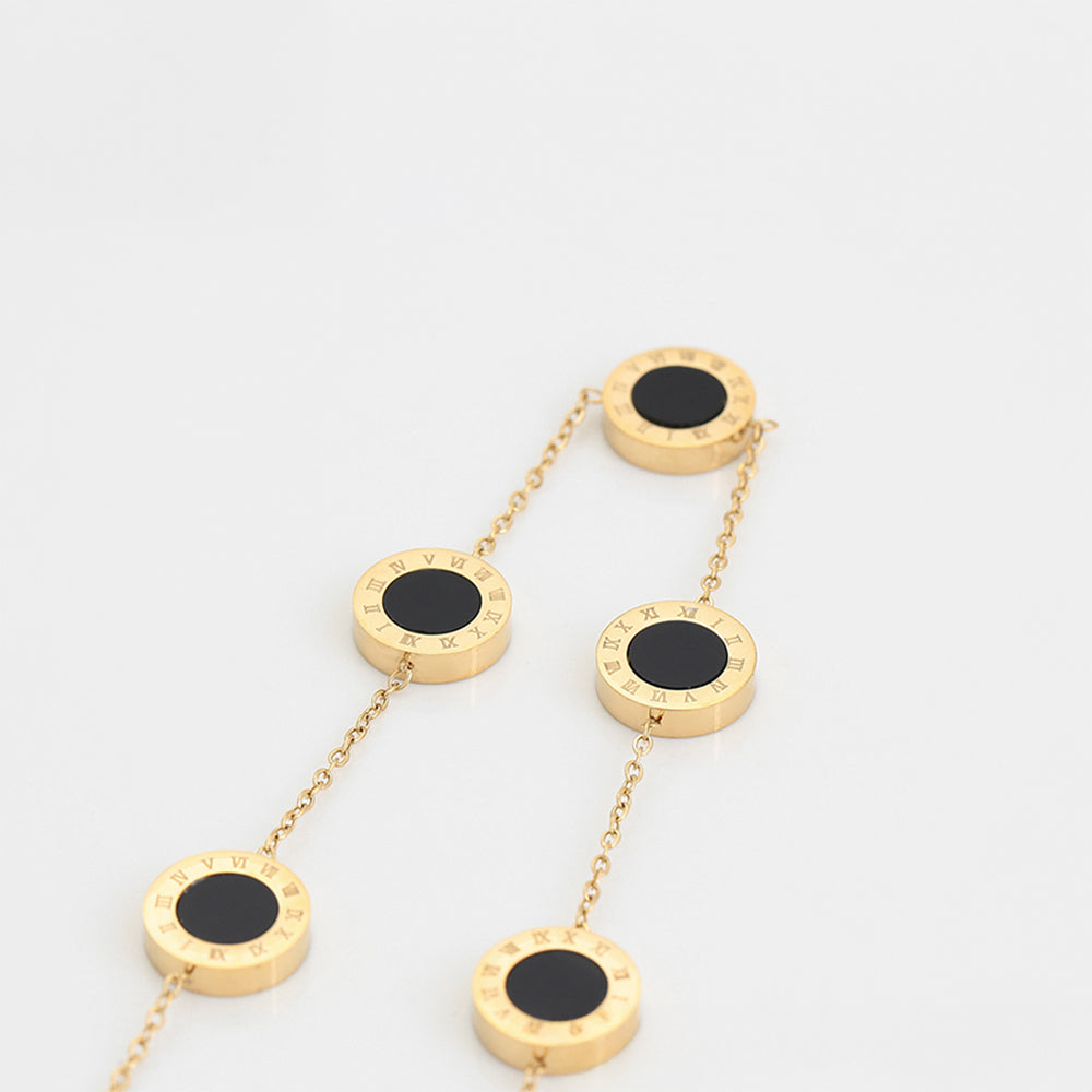 Pozlátený Zliatinový Náhrdelník s Červeným Emporia® Krištáľom a Modrým Emporia® Krištáľom 5 