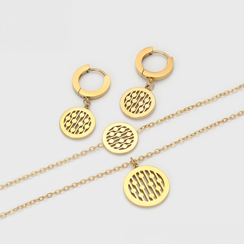 Pozlátené Zliatinové Sada s Červeným Emporia® Krištáľom a Modrým Emporia® Krištáľom ( Náhrdelník+Náušnice+Náramok+Prívesok ) 9 