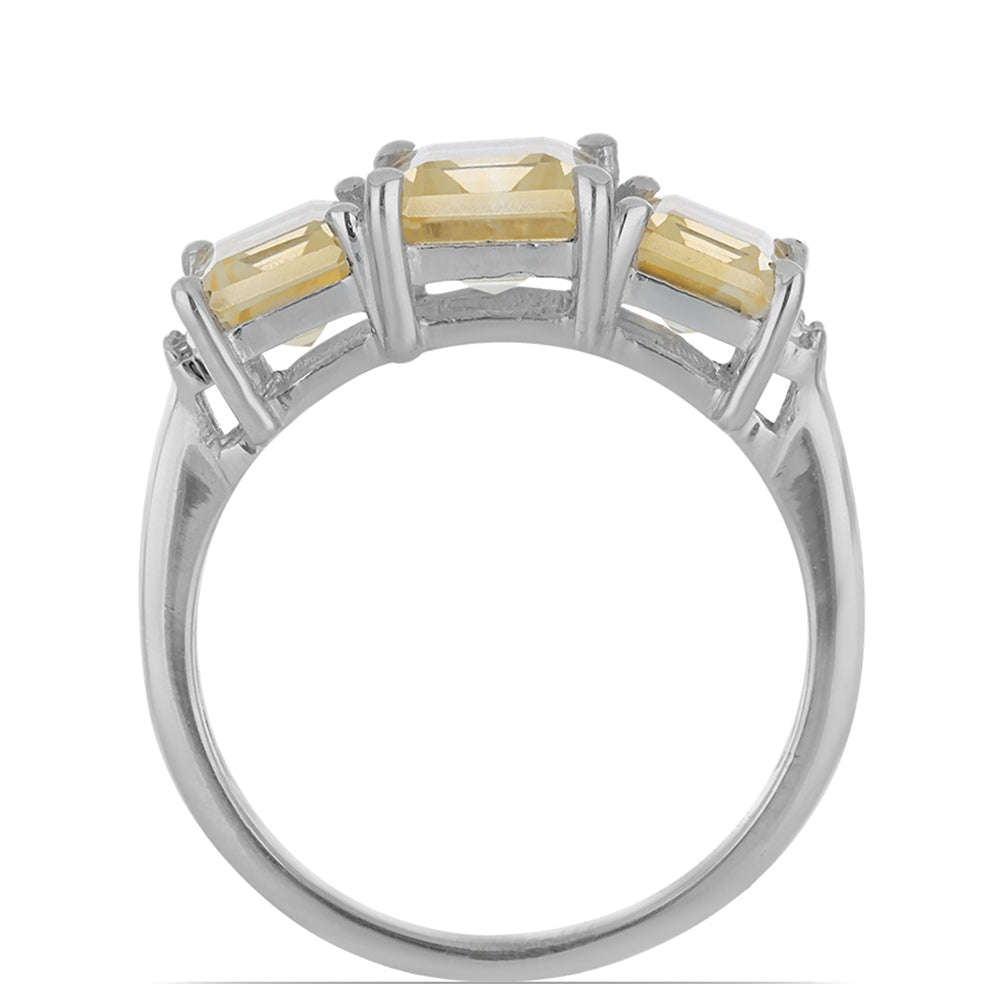 Strieborný Prsteň s Uralským Citrínom 3 