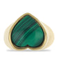 Pozlátený Strieborný Prsteň s Malachitom
