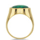 Pozlátený Strieborný Prsteň s Malachitom