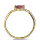 Pozlátený Strieborný Prsteň s Madagaskarským Rubínom a Bielym Topásom