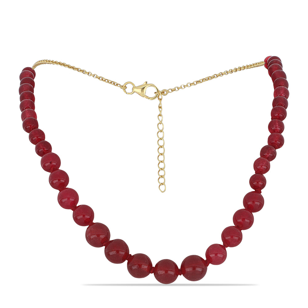 Pozlátený Strieborný Náhrdelník s Červeným Achátom 1 