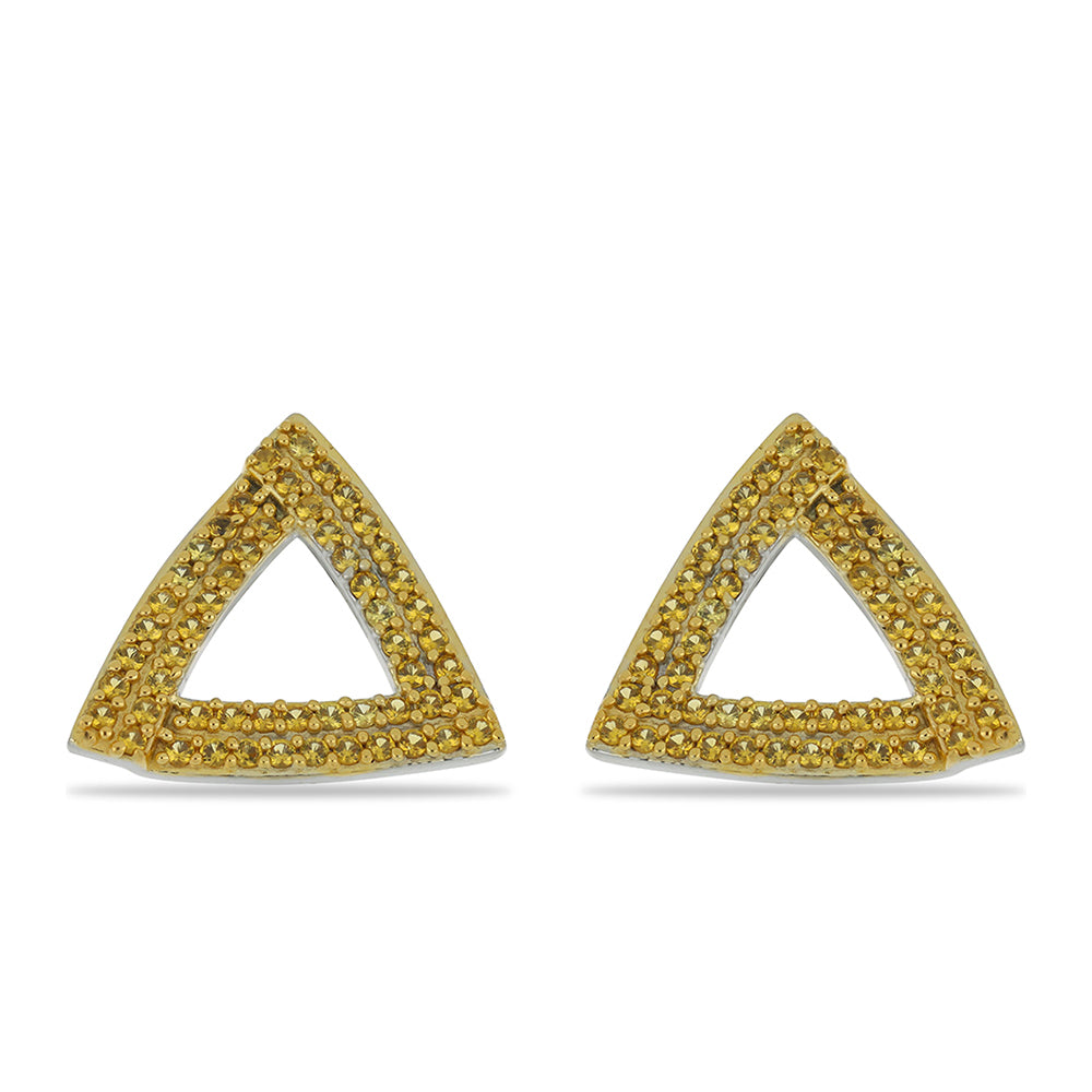 Pozlátené Náušnice s Uralským Citrínom 1 