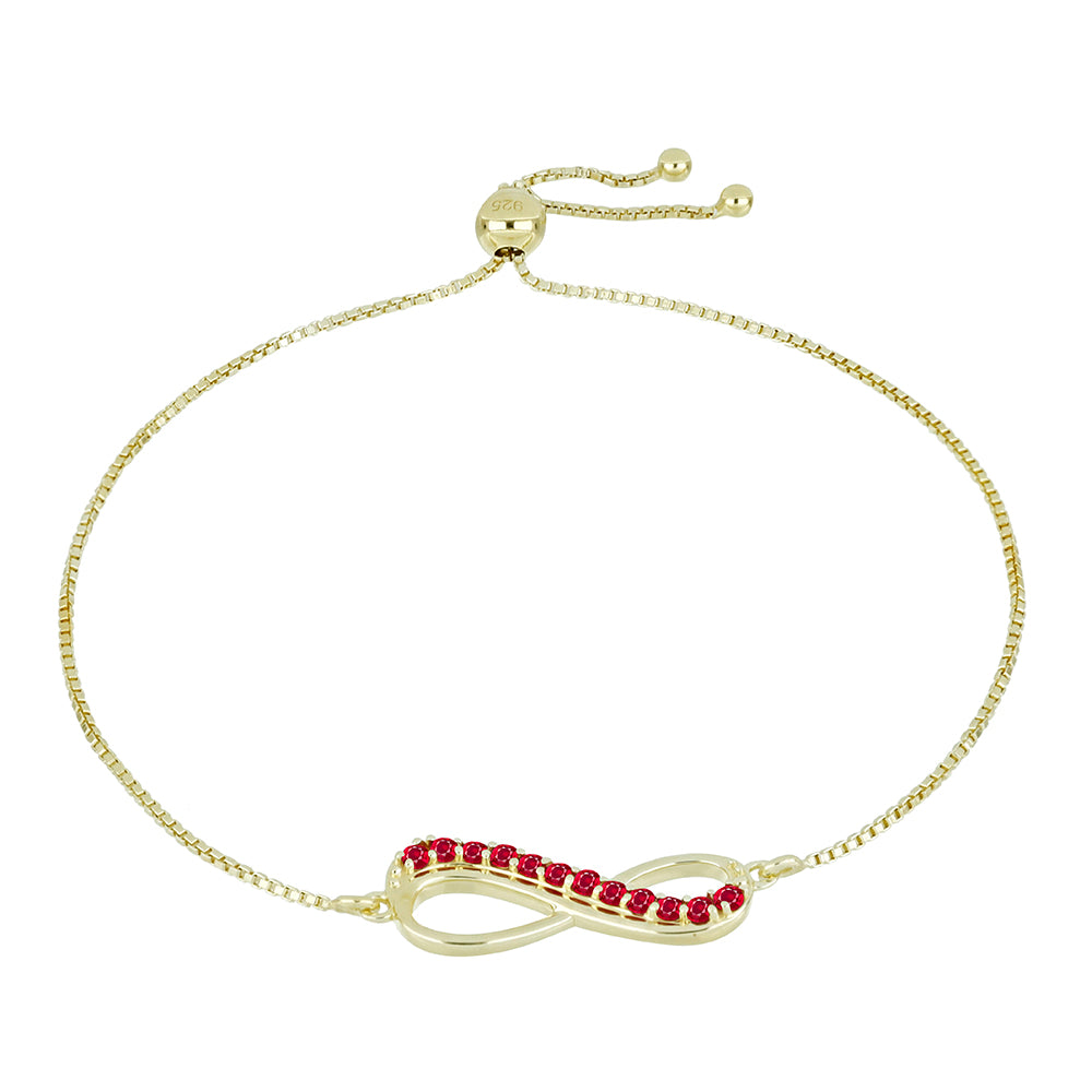 Pozlátený Strieborný Náramok s Madagaskarským Rubínom 1 