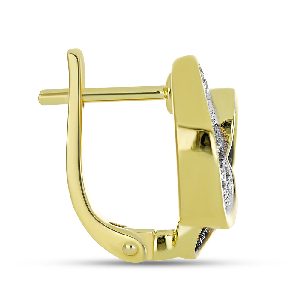 Pozlátené Strieborné Náušnice s Čiernym Spinelom a Bielym Topásom 4 