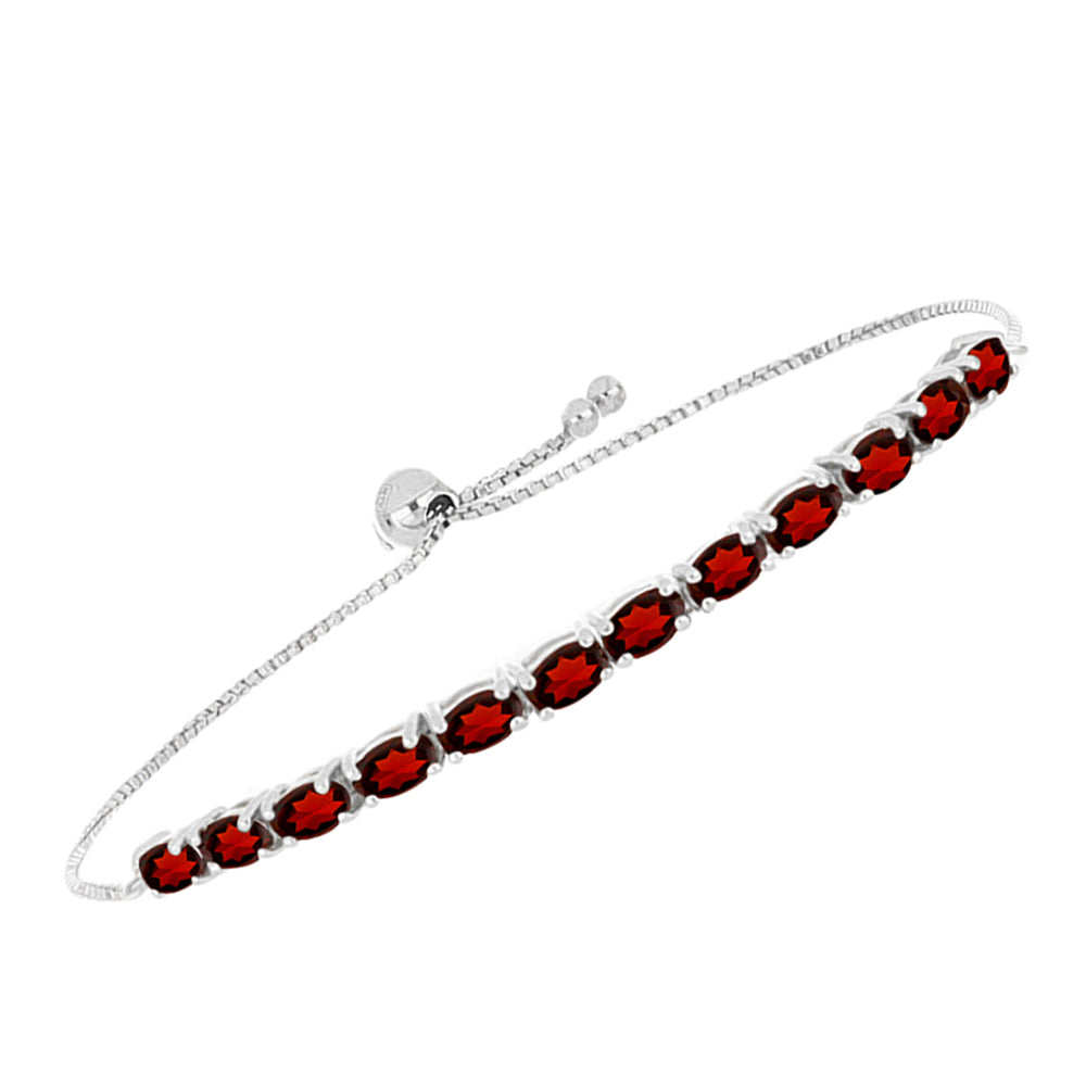 Strieborný Náramok s Bartonským Granátom 2 