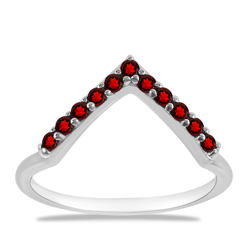 Strieborný Prsteň s Bartonským Granátom 3 