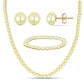 Nugetové Sada s so Zlatou Sladkovodnou Perlou ( Náhrdelník+Náušnice+Náramok )