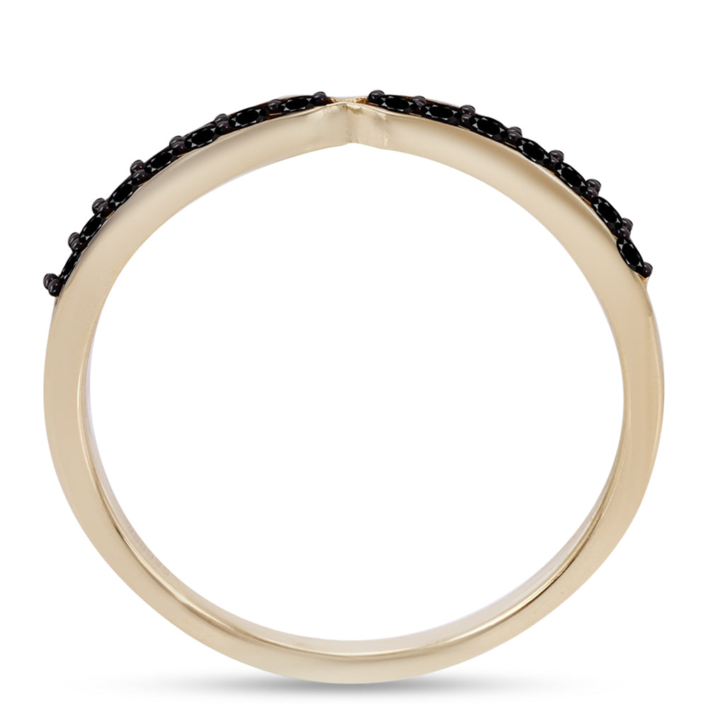 Pozlátený Strieborný Prsteň s Čiernym Turmalínom z Pelmadulla 2 