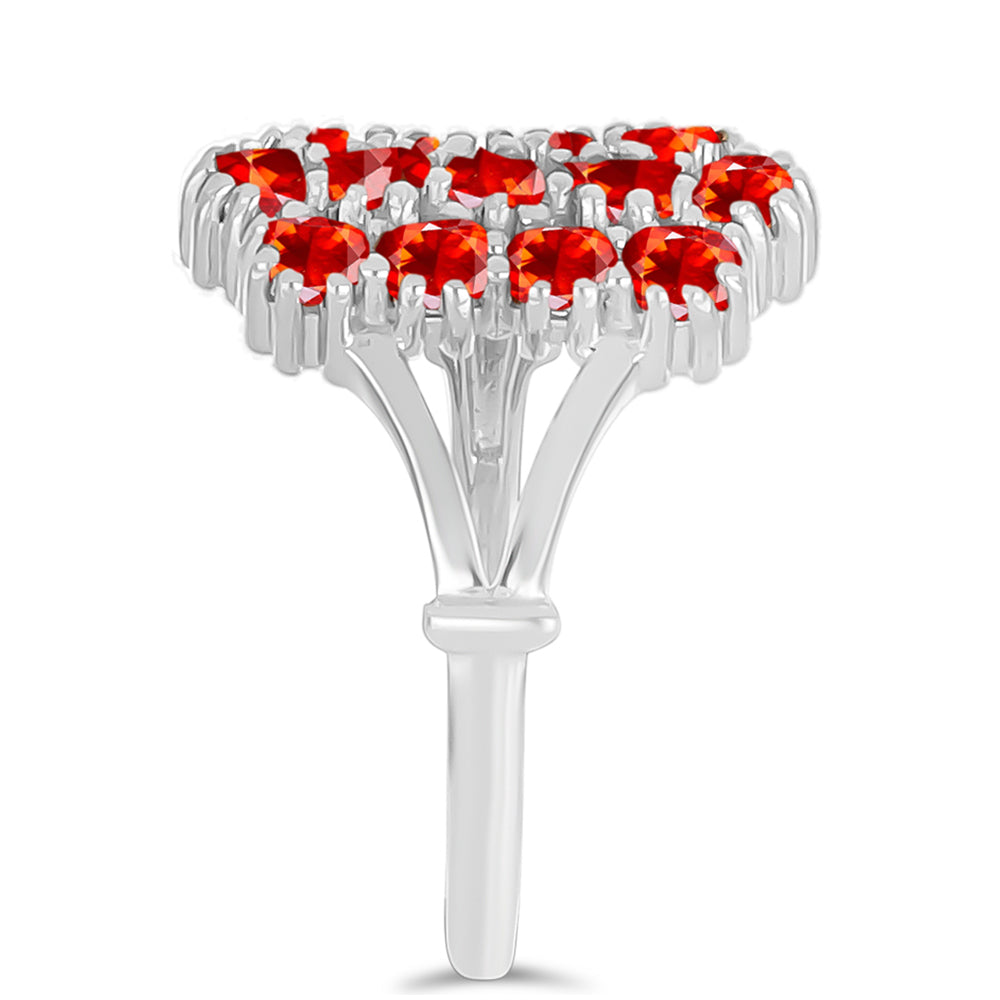 Strieborný Prsteň s Etiópskym Červeným Opálom z Lega Dembi