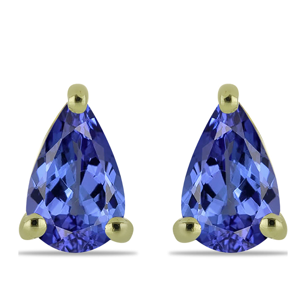 Zlaté Náušnice s AAA Tanzanitom