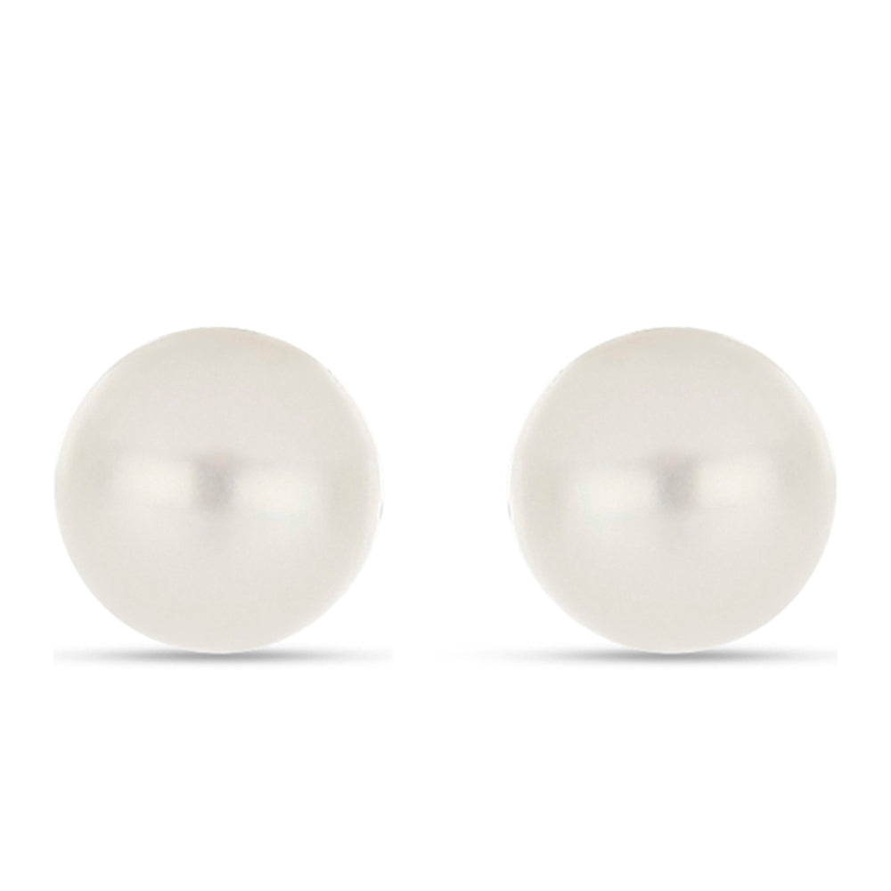 Pozlátené Strieborné Sada s Červená sladkovodná perlou a Bielou Kultivovanou Perlou ( Náušnice )